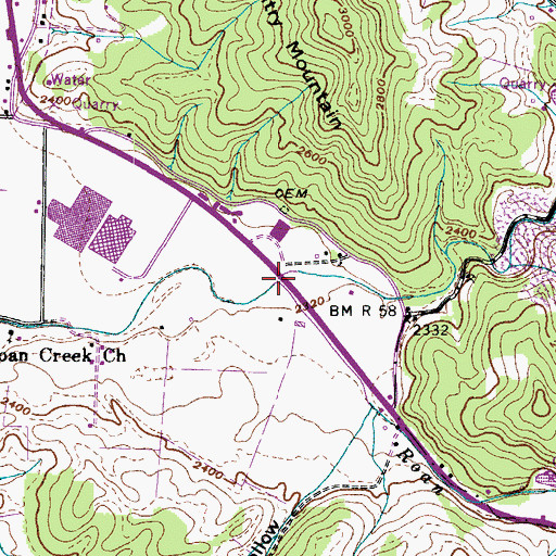 Topographic Map of Forge Creek, TN