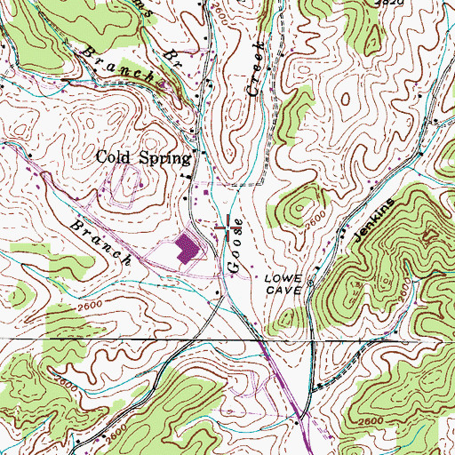 Topographic Map of Gentry Branch, TN
