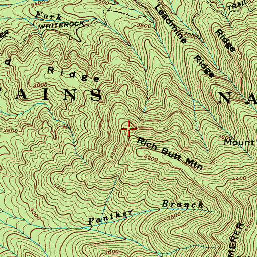 Topographic Map of Gilliland Ridge, TN