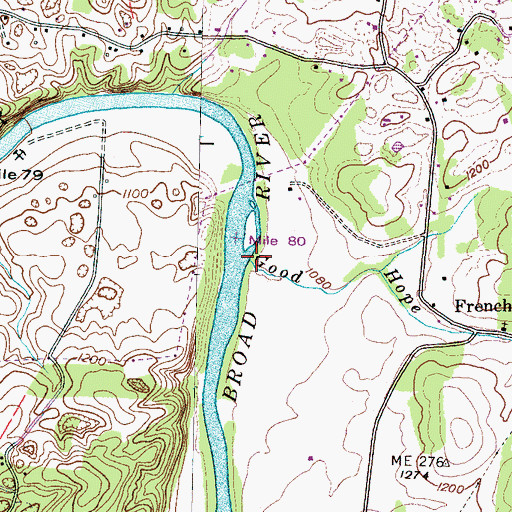 Topographic Map of Good Hope Branch, TN