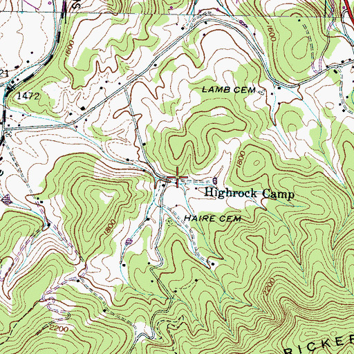 Topographic Map of Highrock Camp, TN
