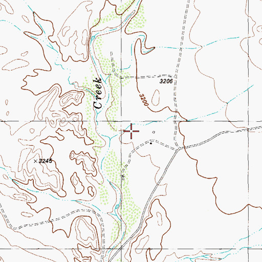 Topographic Map of Adams Ranch, TX