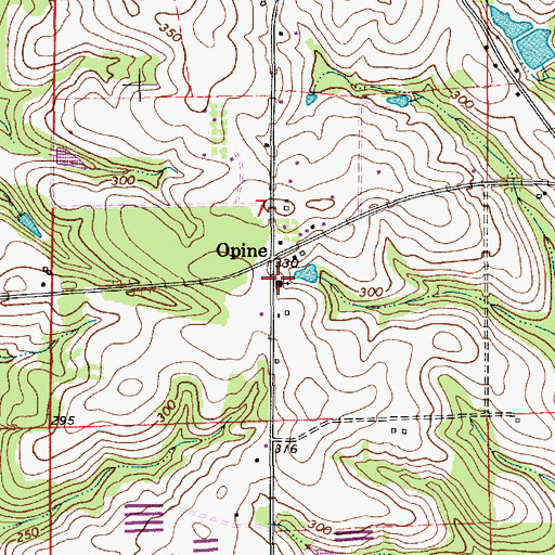 Topographic Map of O'Pine Church, AL