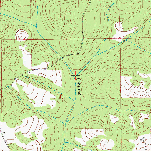 Topographic Map of Beasley Branch, AL