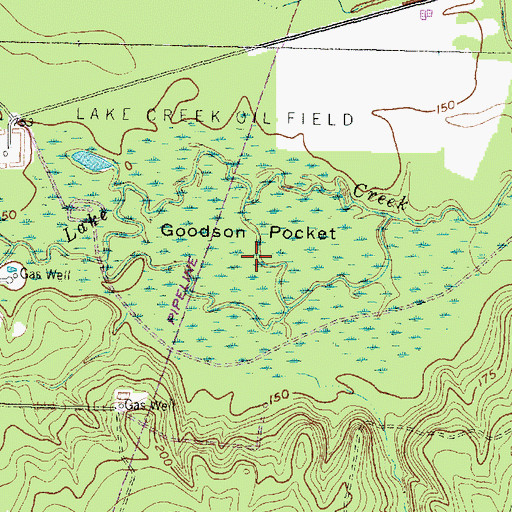 Topographic Map of Goodson Pocket, TX