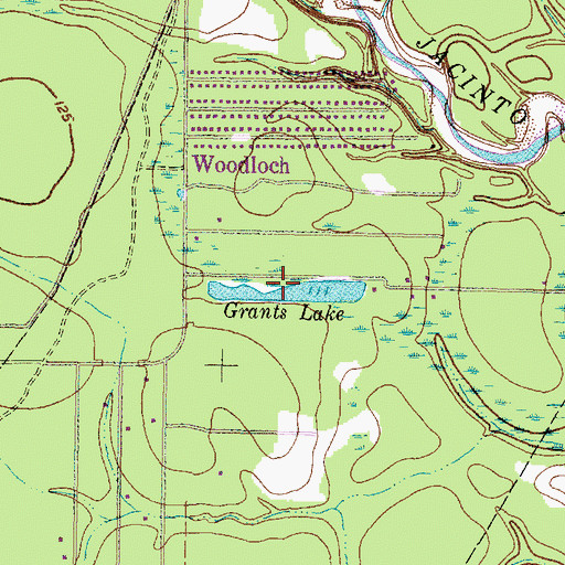 Topographic Map of Grants Lake, TX