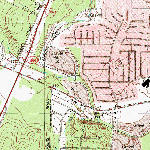 Topographic Map of Helotes Creek, TX