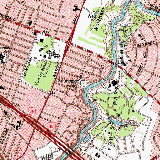 Topographic Map of Idylwood Park, TX