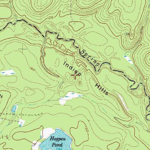 Topographic Map of Indian Hills, TX