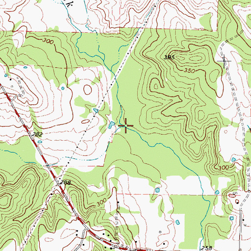Topographic Map of Kite Creek, TX