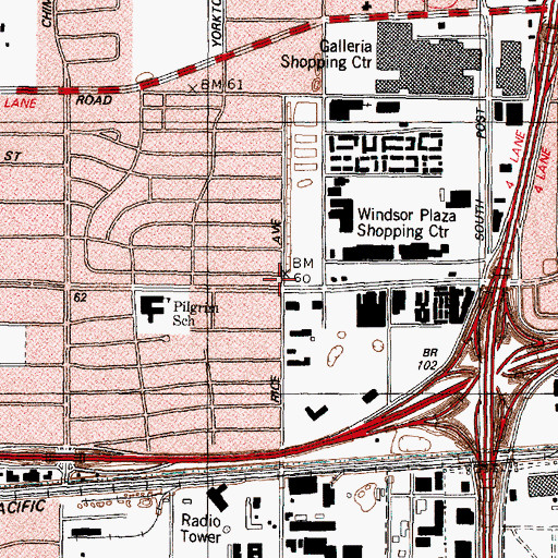 Topographic Map of Lamar Terrace, TX