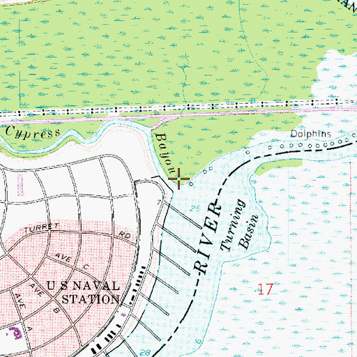 Topographic Map of Little Cypress Bayou, TX