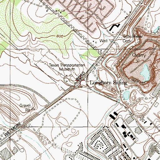 Topographic Map of Longhorn Siding, TX