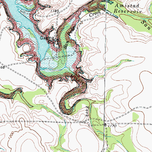 Topographic Map of Middle Fork San Pedro Creek, TX