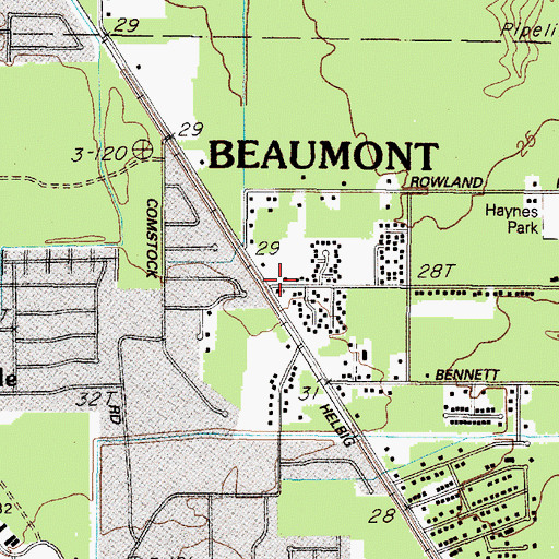 Topographic Map of Mount Sinai Church, TX