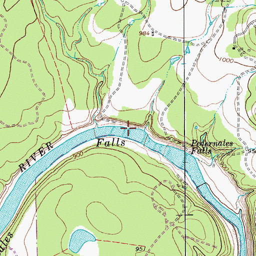 Topographic Map of Pedernales Falls, TX