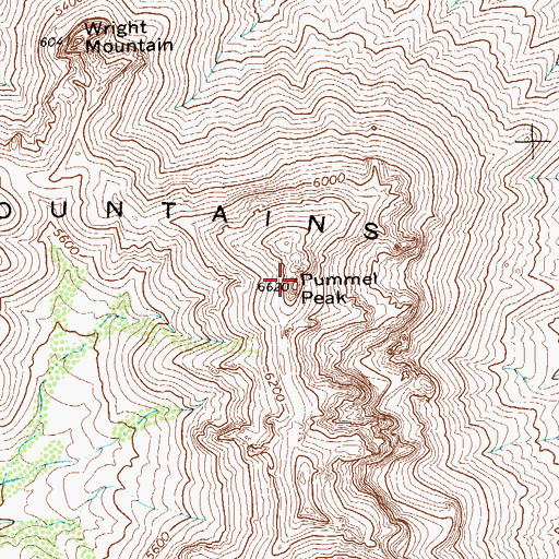 Topographic Map of Pummel Peak, TX