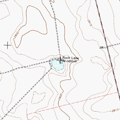Topographic Map of Rock Lake Windmill, TX