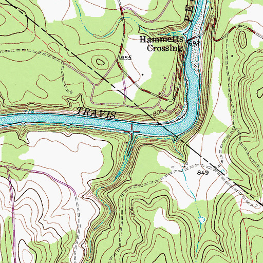 Topographic Map of Roy Creek, TX