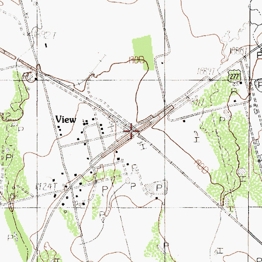 Topographic Map of View, TX
