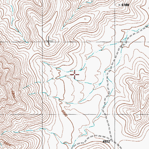 Topographic Map of Ainsleys Cabin, TX