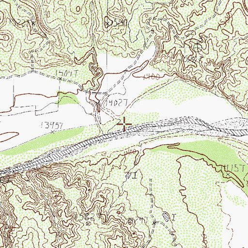 Topographic Map of Arkansas Creek, TX