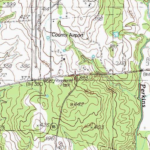 Topographic Map of Blount Park, TX