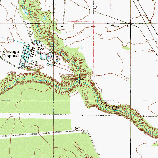 Topographic Map of Comanche Creek, TX