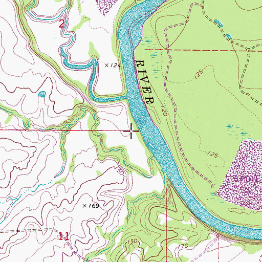 Topographic Map of Cochrane Recreation Area, AL