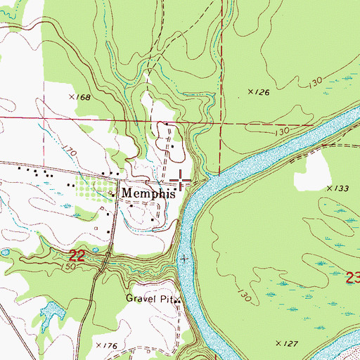 Topographic Map of Jacksons Landing, AL