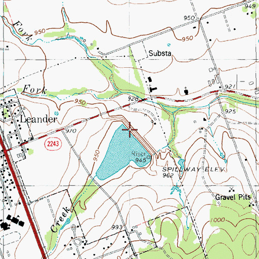 Topographic Map of Dam Number 2, TX