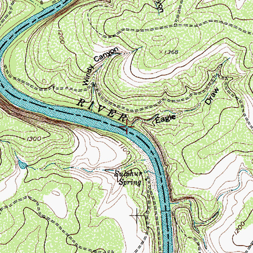 Topographic Map of Eagle Draw, TX