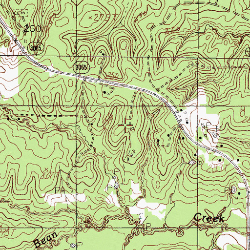 Topographic Map of Egypt Church, TX