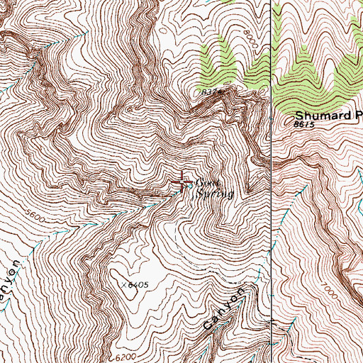 Topographic Map of Goat Spring, TX