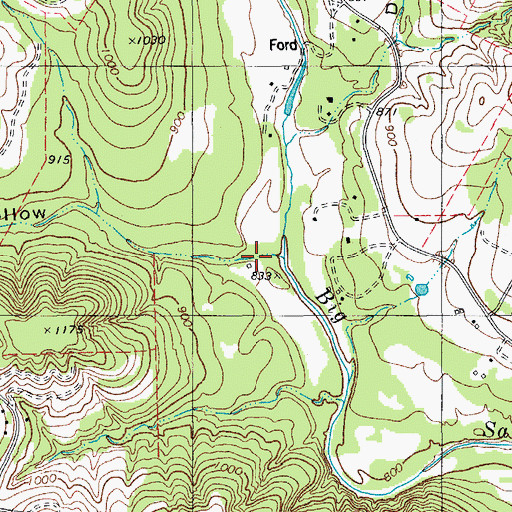 Topographic Map of Hawks Nest Hollow, TX