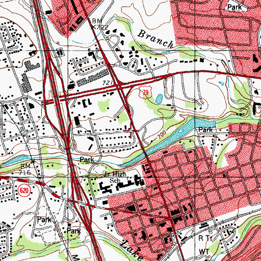 Topographic Map of Old Round Rock (historical), TX