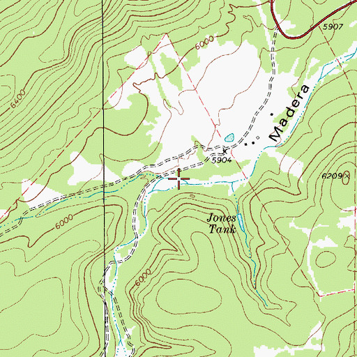 Topographic Map of Right Hand Creek, TX
