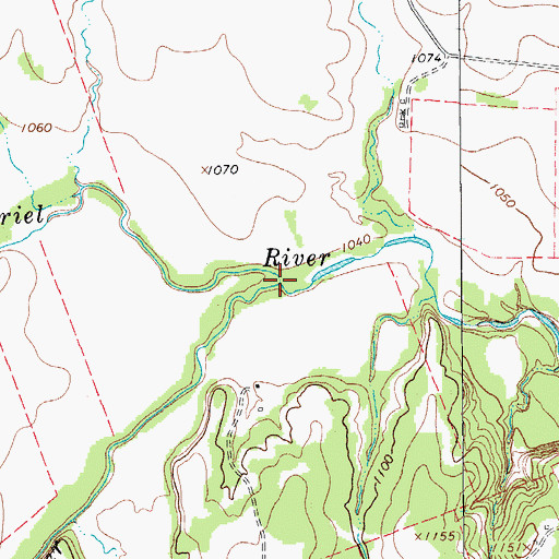 Topographic Map of Russell Fork San Gabriel River, TX