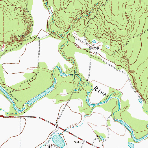 Topographic Map of Scalp Creek, TX