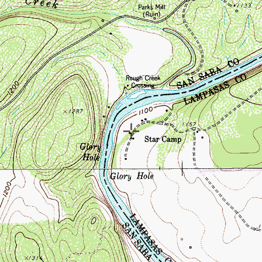 Topographic Map of Star Camp, TX