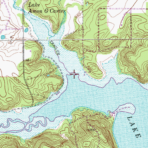 Topographic Map of Trail Creek, TX