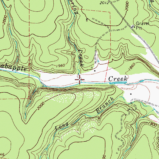 Topographic Map of Walnut Spring Creek, TX