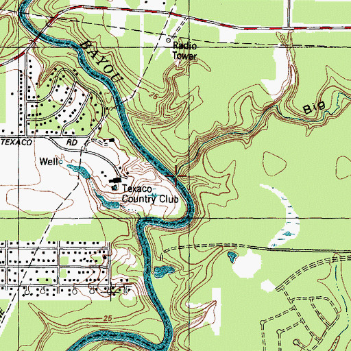 Topographic Map of Big Gulch, TX