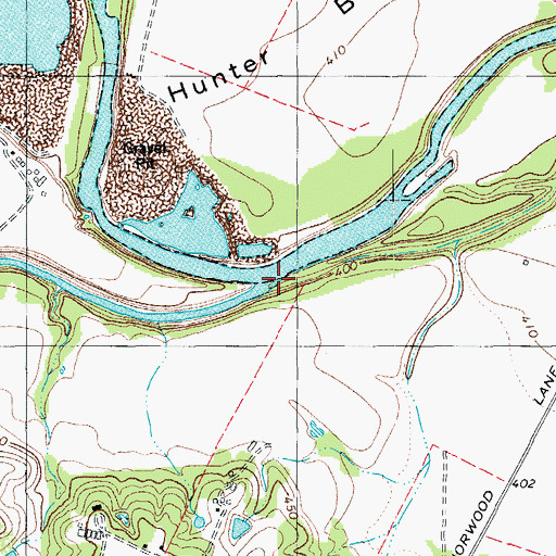 Topographic Map of Onion Creek, TX