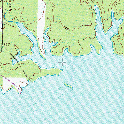 Topographic Map of Rochelle Creek, TX