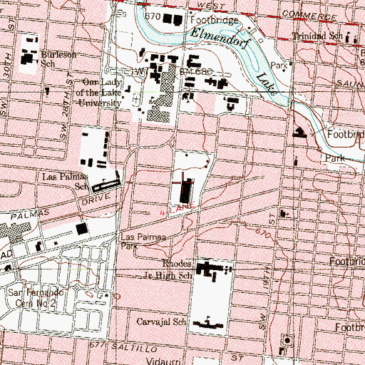 Topographic Map of Centeno Park, TX