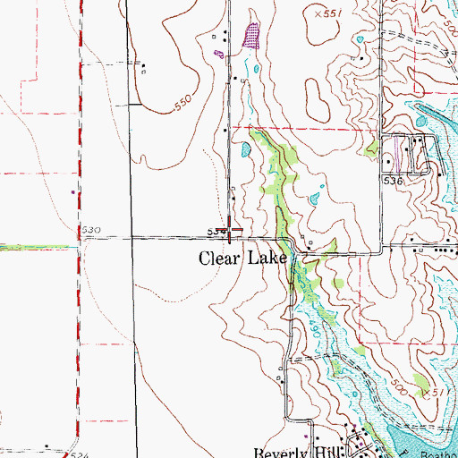 Topographic Map of Clear Lake, TX