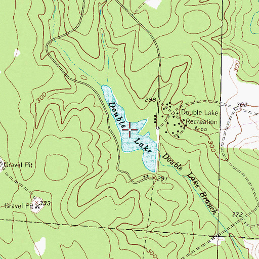 Topographic Map of Double Lake, TX