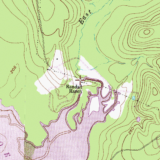 Topographic Map of Randall Ranch, TX