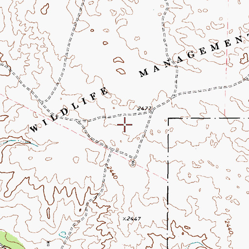 Topographic Map of Gene Howe Wildlife Management Area, TX
